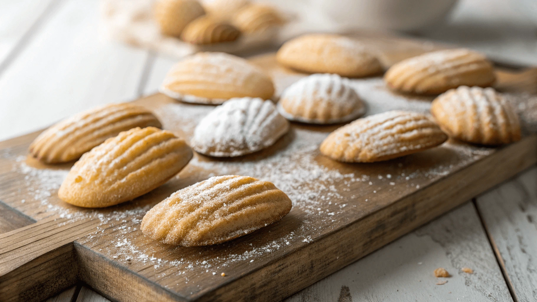 Golden Madeleine Cookies with a Rich, Creamy Texture