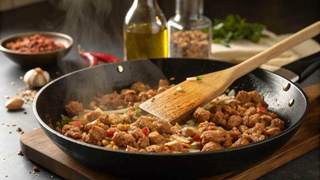 Aromatics Cooking in a Pan
