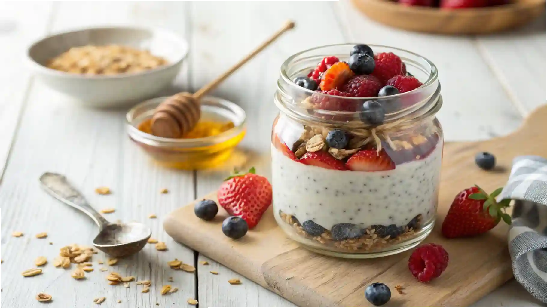 Chia Seeds in Yogurt