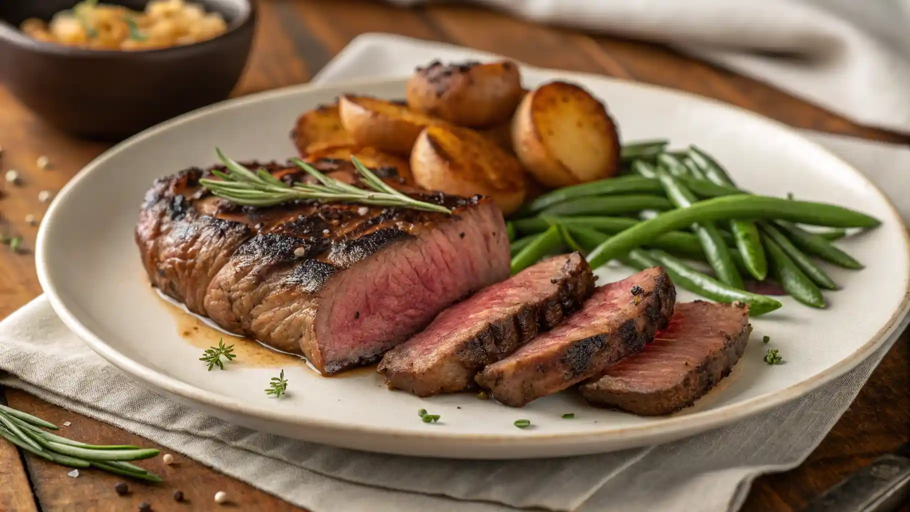 Perfectly Cooked Teres Major Steak on Plate