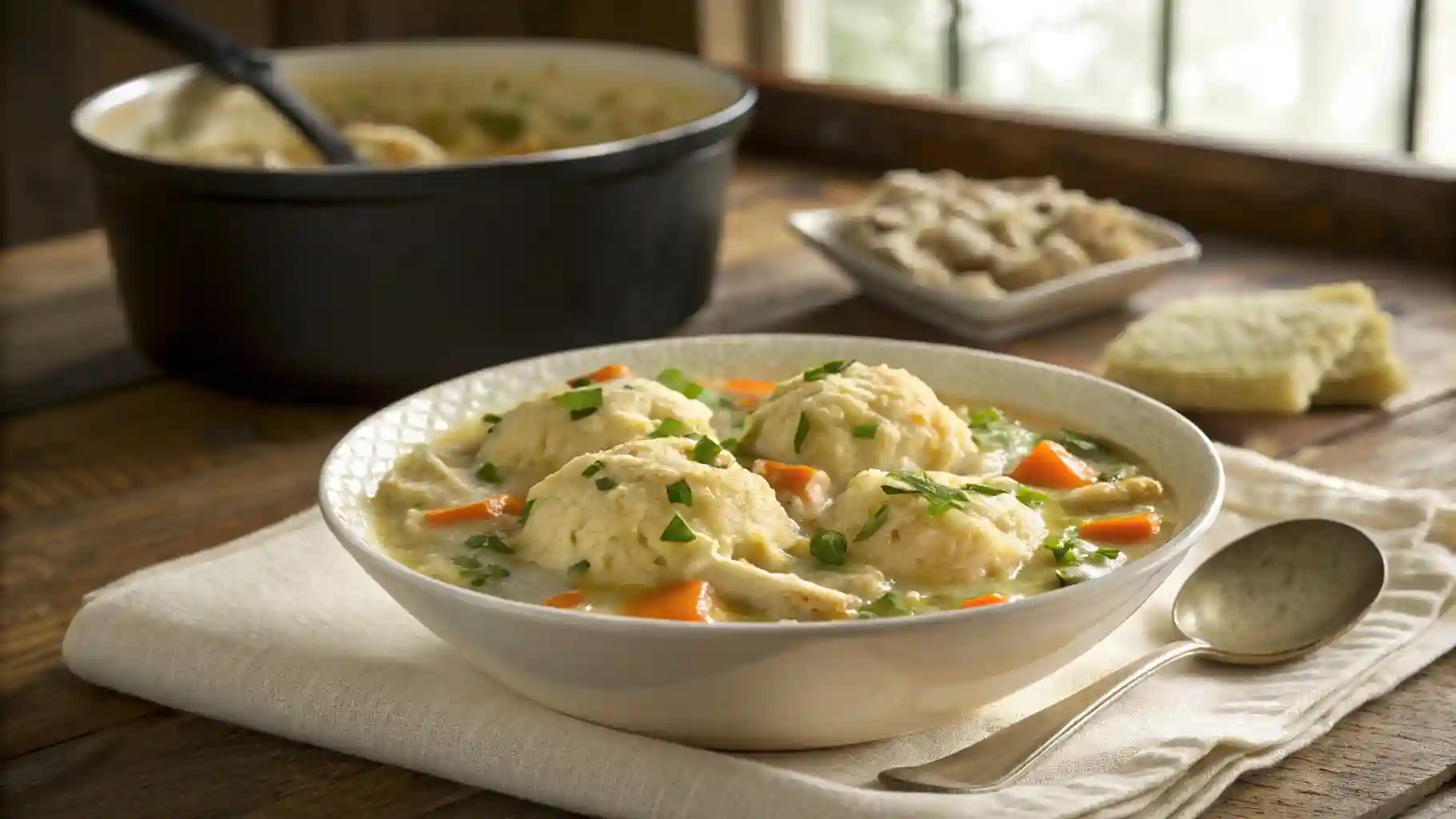 Comforting Bisquick Chicken and Dumplings with Parsley