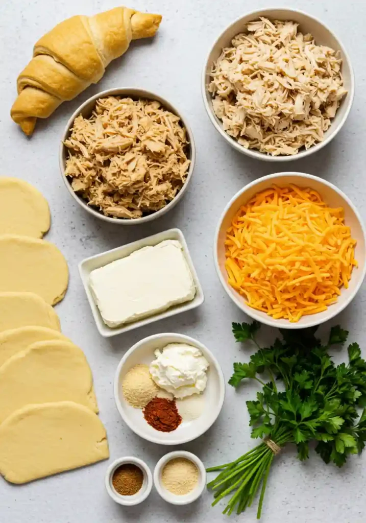 Fresh Ingredients for Chicken Crescent Rolls