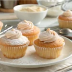 Golden Sugar Free Cupcakes on White Plate
