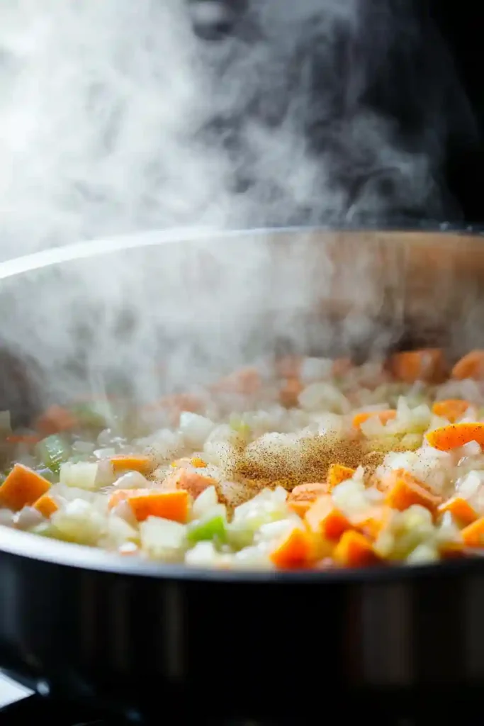 Tossing Carrots into Onion, Garlic & Ginger
