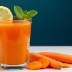 Fresh Carrot Juice in Tall Glass