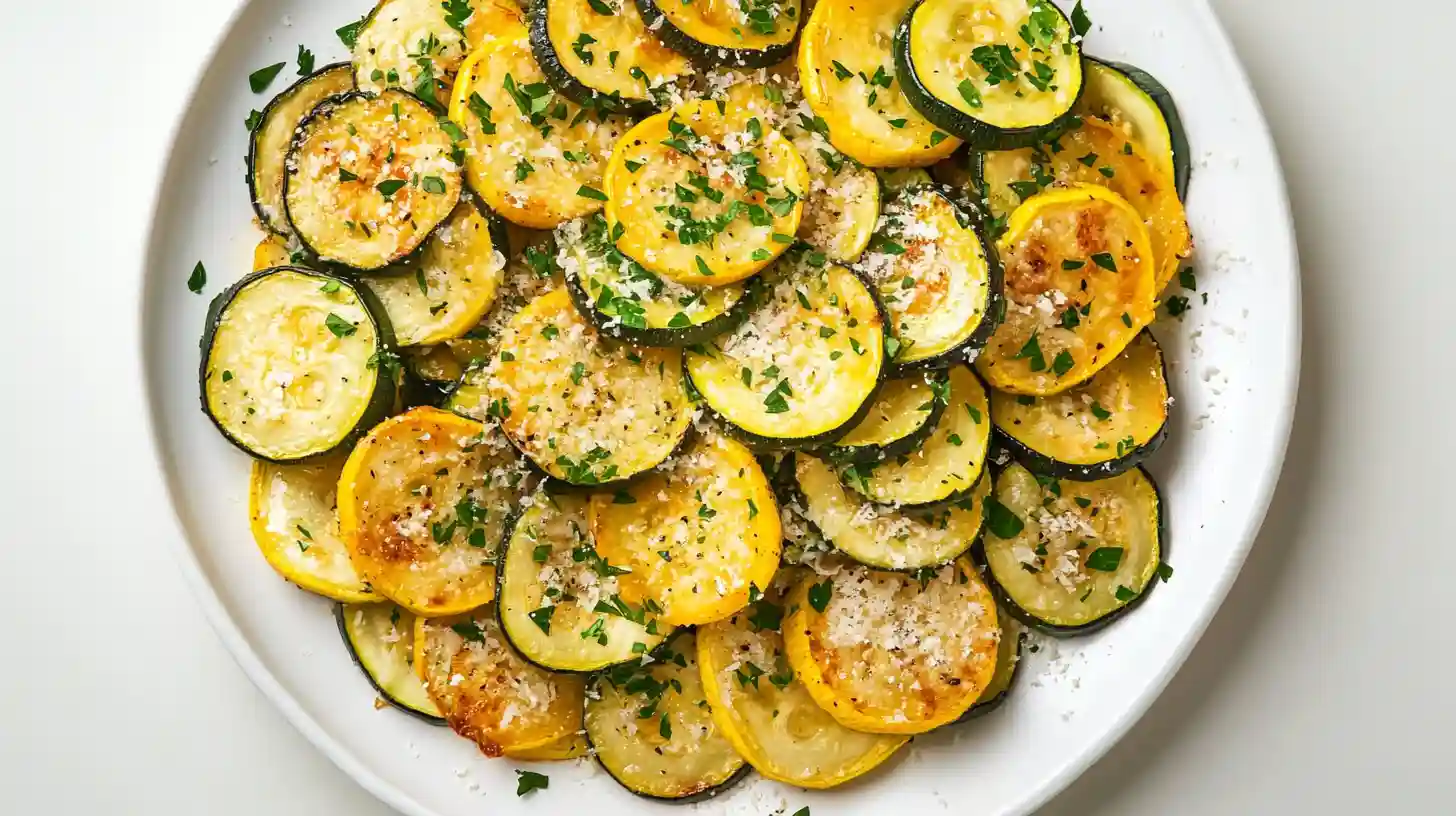 Sauteed zucchini and yellow squash in skillet