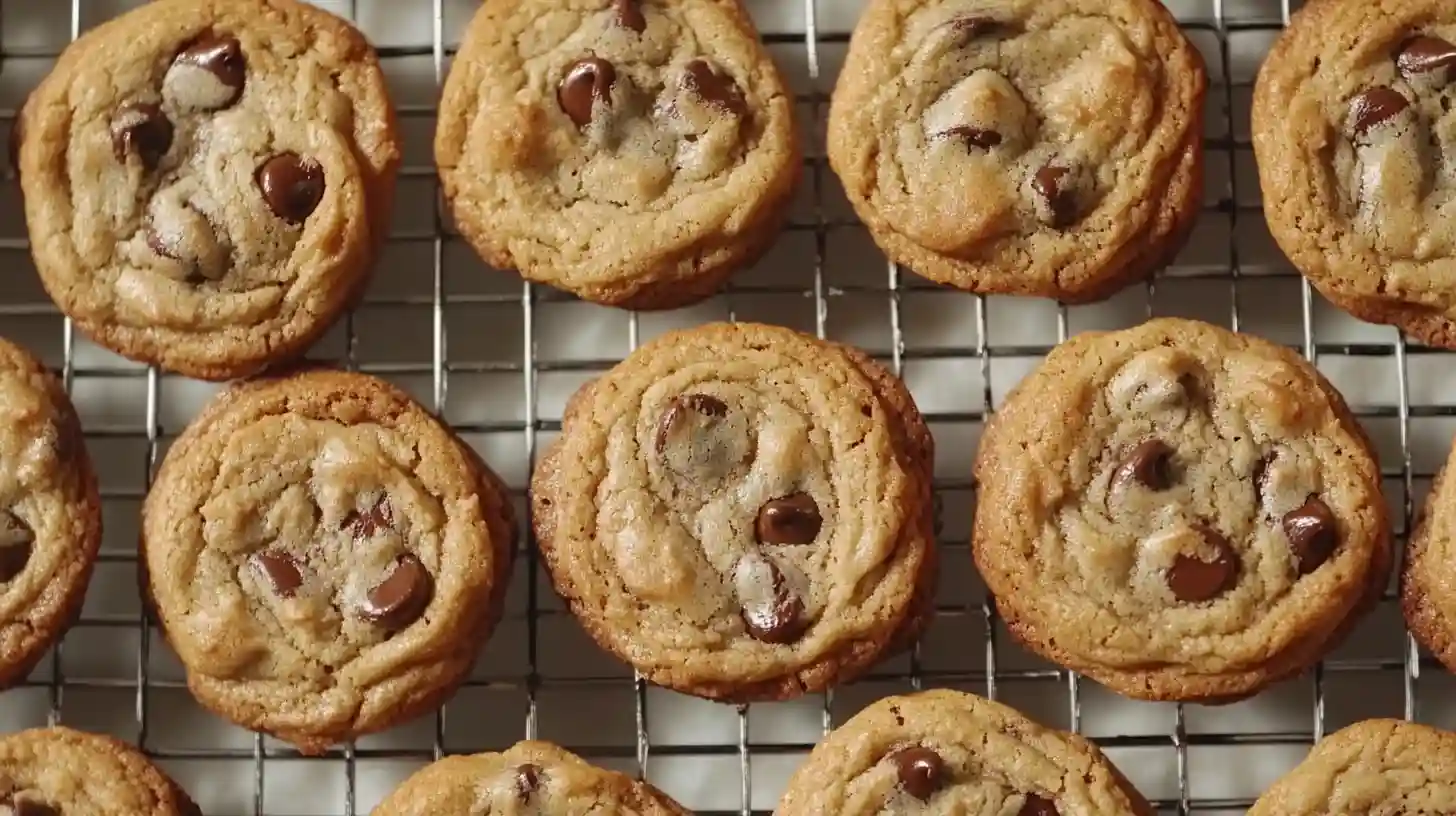 Stack of gluten free chocolate chip cookies