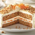Two-layer carrot cake with cream cheese frosting