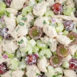 Greek Yogurt Chicken Salad in White Bowl