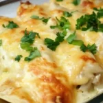 Baked White Chicken Enchiladas with Cheese