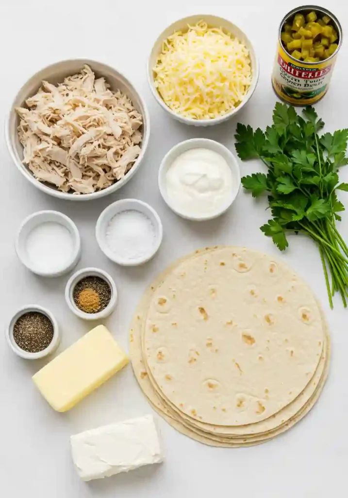 Prep Ingredients for Creamy White Chicken Enchiladas