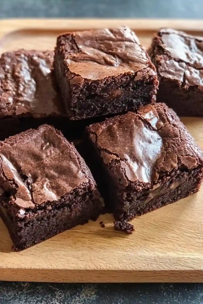 Freshly baked avocado brownies cooling in a pan