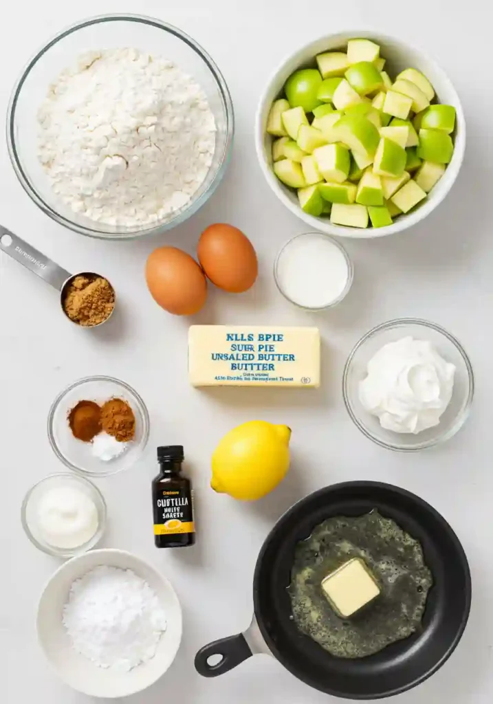 Apples, Cupcake Batter Ingredients, Cinnamon, and Buttercream Essentials