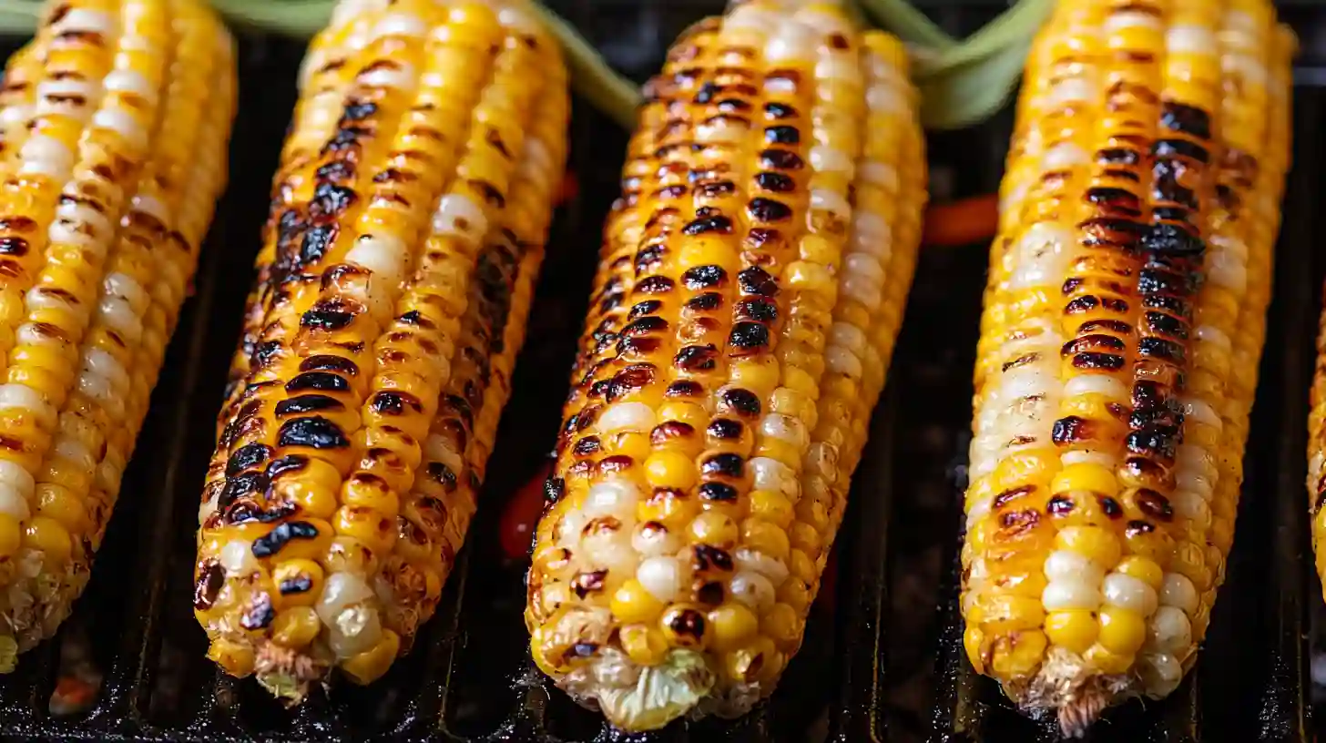 Perfectly Grilled Corn On The Cob Ready to Serve