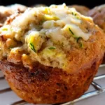Homemade Banana Zucchini Muffins on Cooling Rack