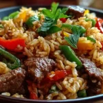 Easy Beef and Pepper Rice Bowl Recipe