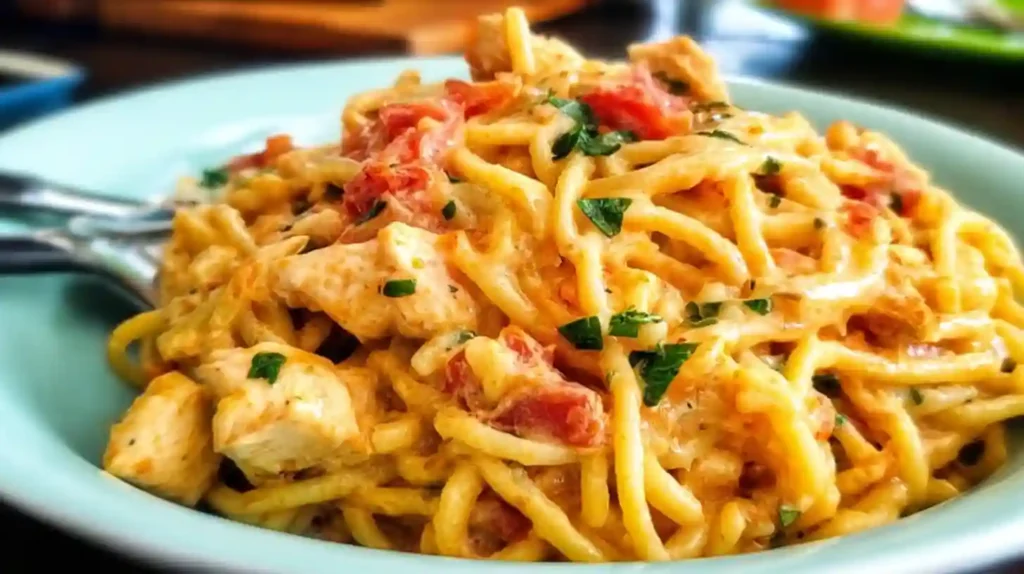 Easy Rotel Chicken Spaghetti Recipe