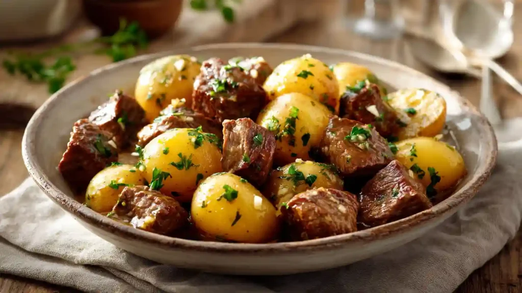 Easy Slow Cooker Garlic Butter Beef Bites Recipe