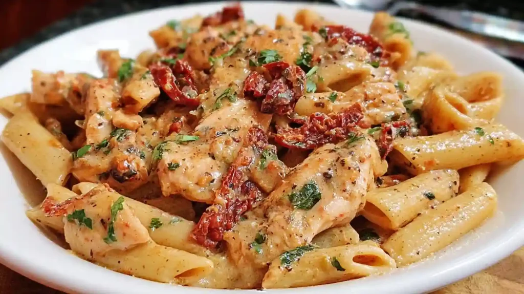 Easy Sun-Dried Tomato Pasta with Chicken Recipe