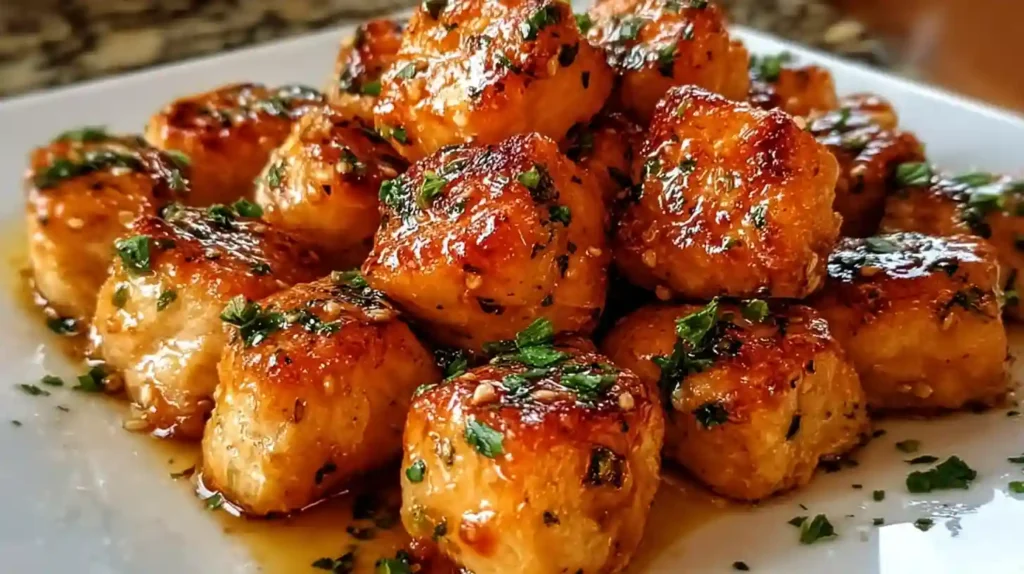 Air Fryer Honey Garlic Salmon Bites Recipe
