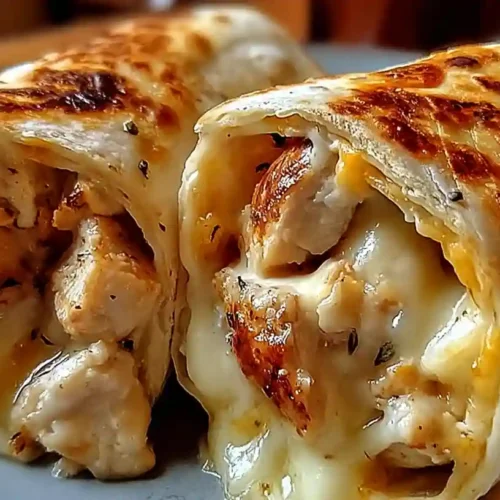 Cheesy Garlic Chicken Wraps Recipe