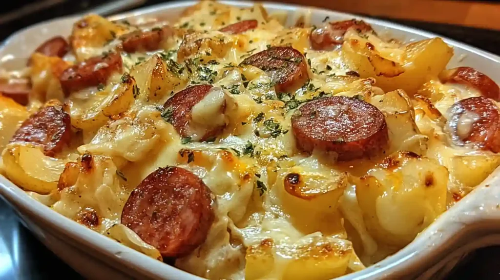 Cheesy Ranch Potatoes and Smoked Sausage