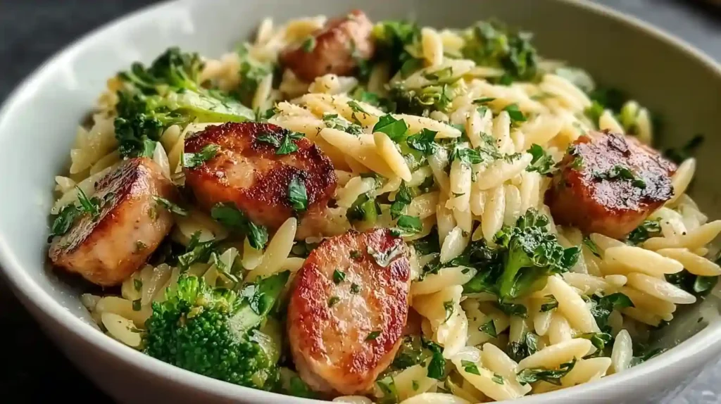 Chicken Sausage and Broccoli Orzo Recipe