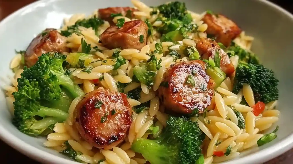 Chicken Sausage and Broccoli Orzo Recipe