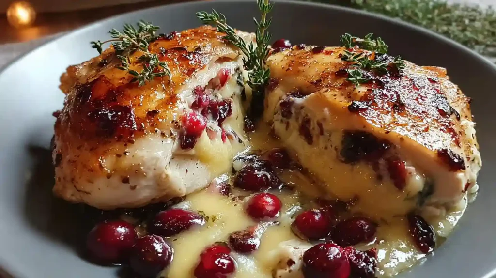 Cranberry Brie Stuffed Chicken Recipe