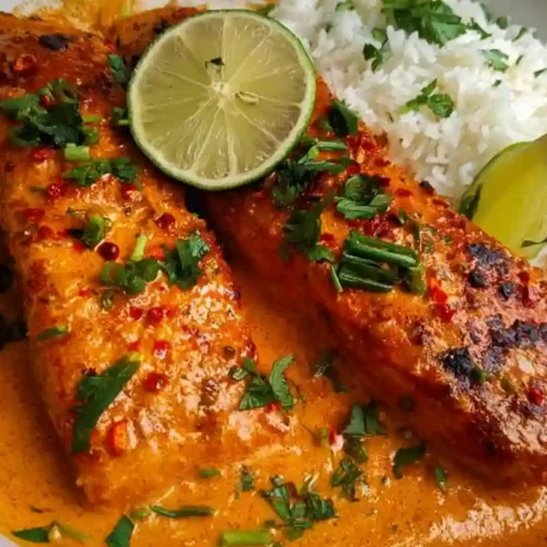 Creamy Harissa Salmon Recipe