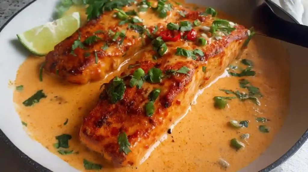 Creamy Harissa Salmon Recipe