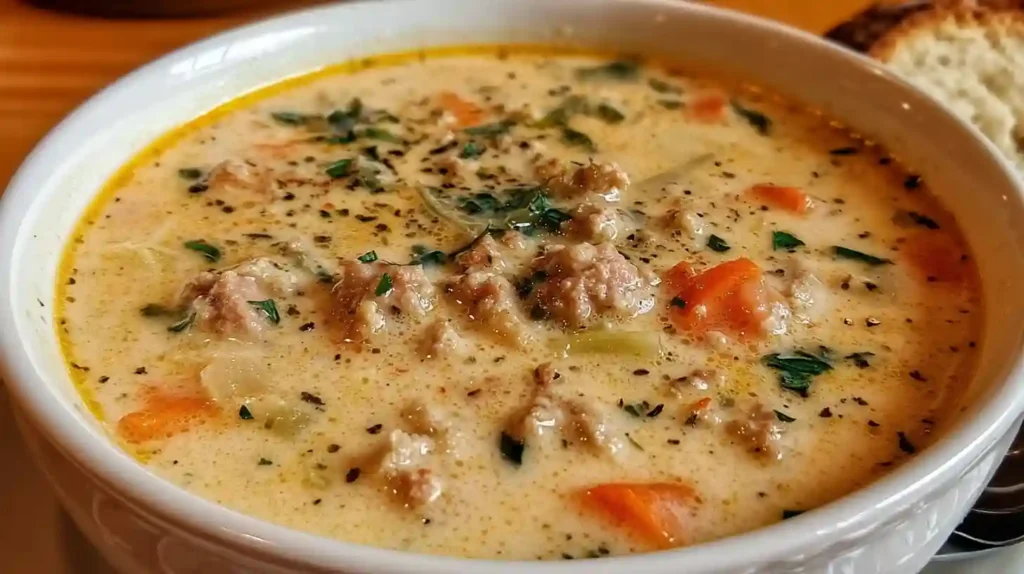 Creamy Italian Ground Chicken Soup Recipe