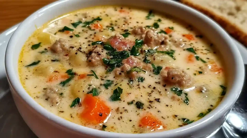 Creamy Italian Ground Chicken Soup Recipe