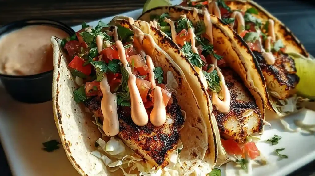 Grilled Fish Tacos with Spicy Mayo Recipe