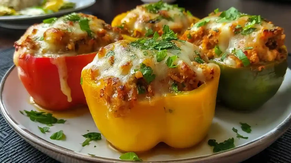 Ground Chicken Stuffed Bell Peppers Recipe
