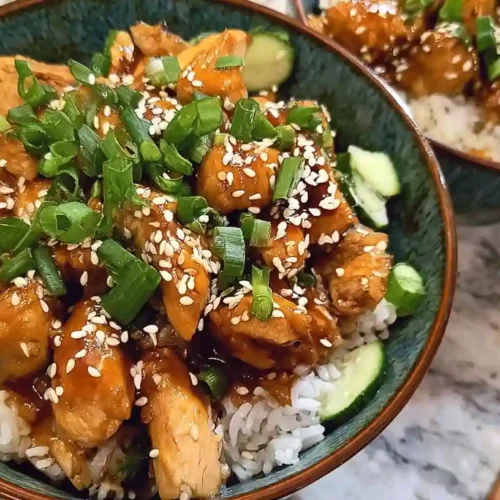 Honey Garlic Chicken Bowl Recipe