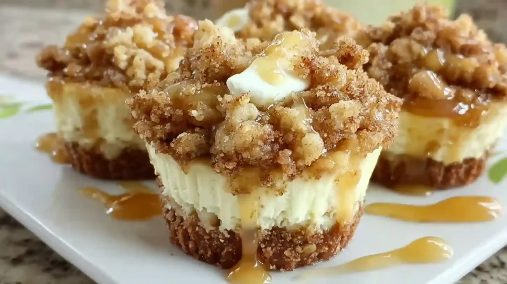 Apple Crisp Mini Cheesecakes