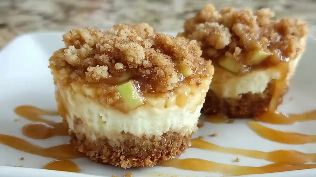 Apple Crisp Mini Cheesecakes