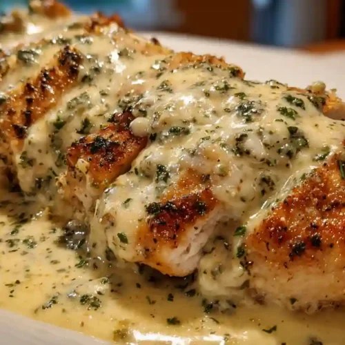 Baked Caesar Chicken with Creamy Parmesan Sauce
