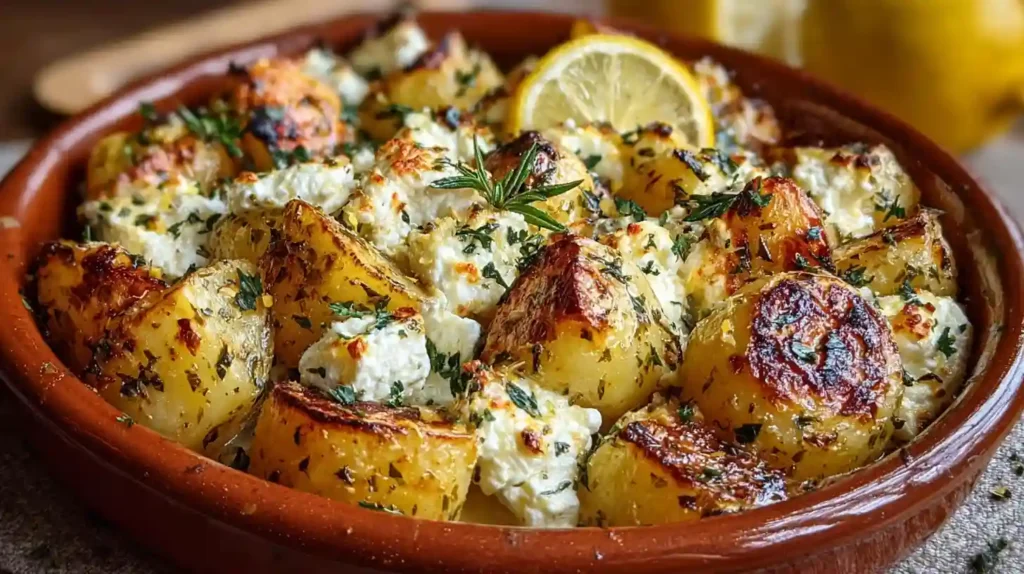 Baked Feta Potatoes with Lemon