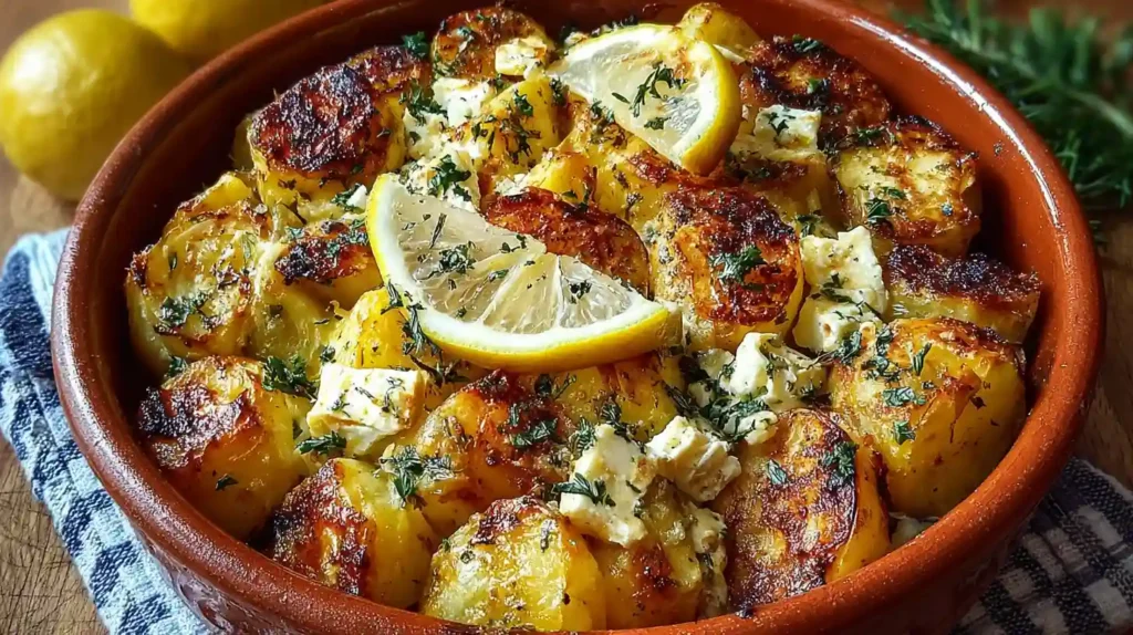 Baked Feta Potatoes with Lemon