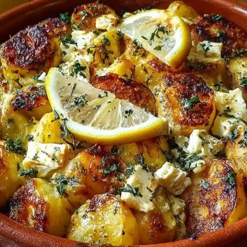 Baked Feta Potatoes with Lemon