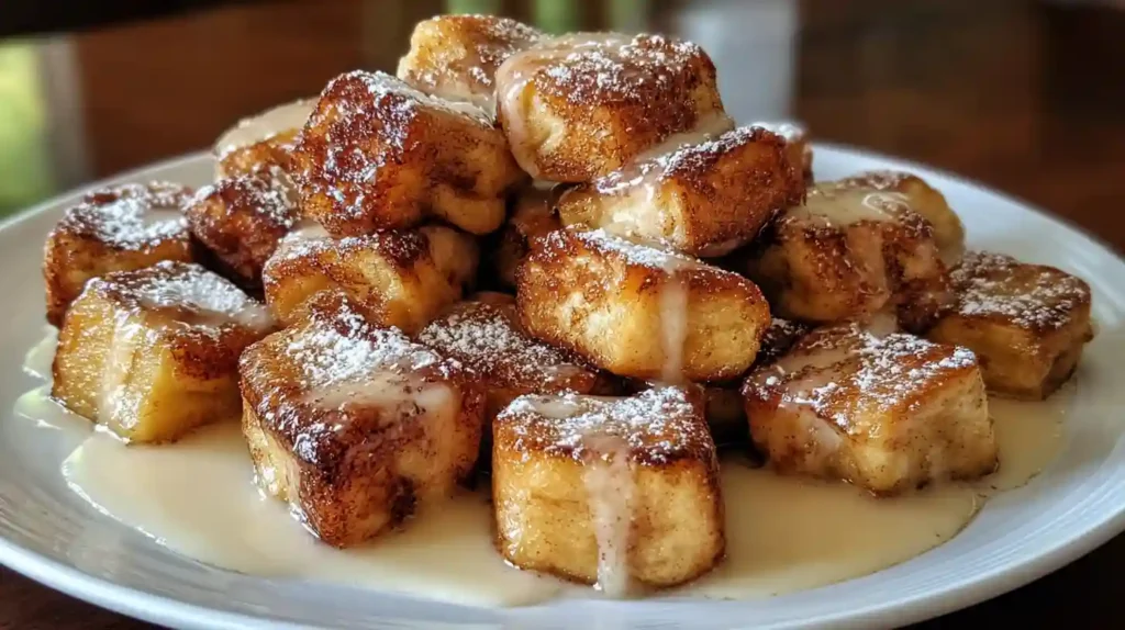 Cinnamon Roll French Toast Bites