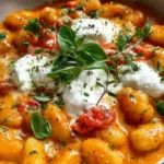Creamy Tomato Gnocchi with Burrata