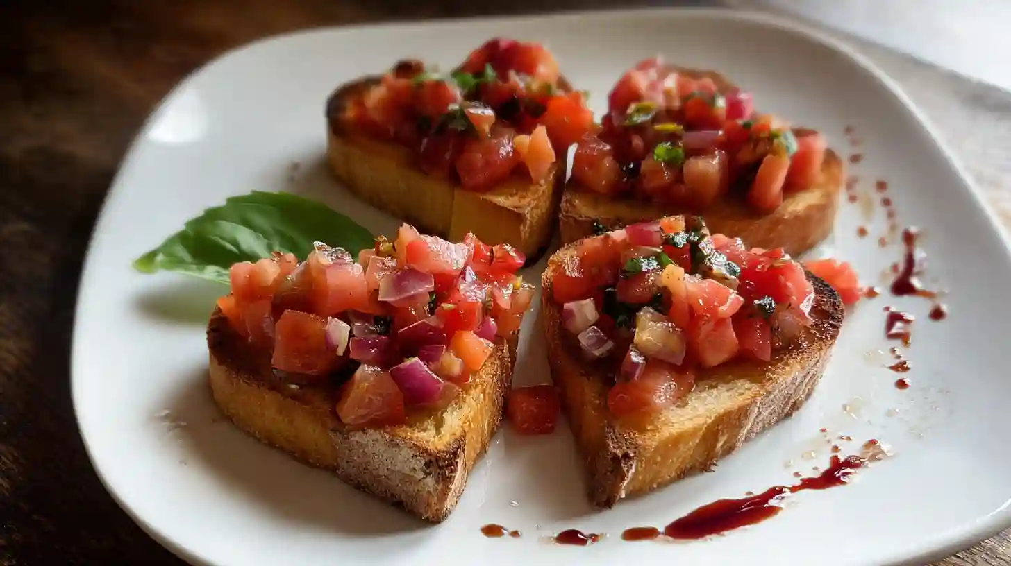 Heart-Shaped Bruschetta Recipe for Valentine’s Day