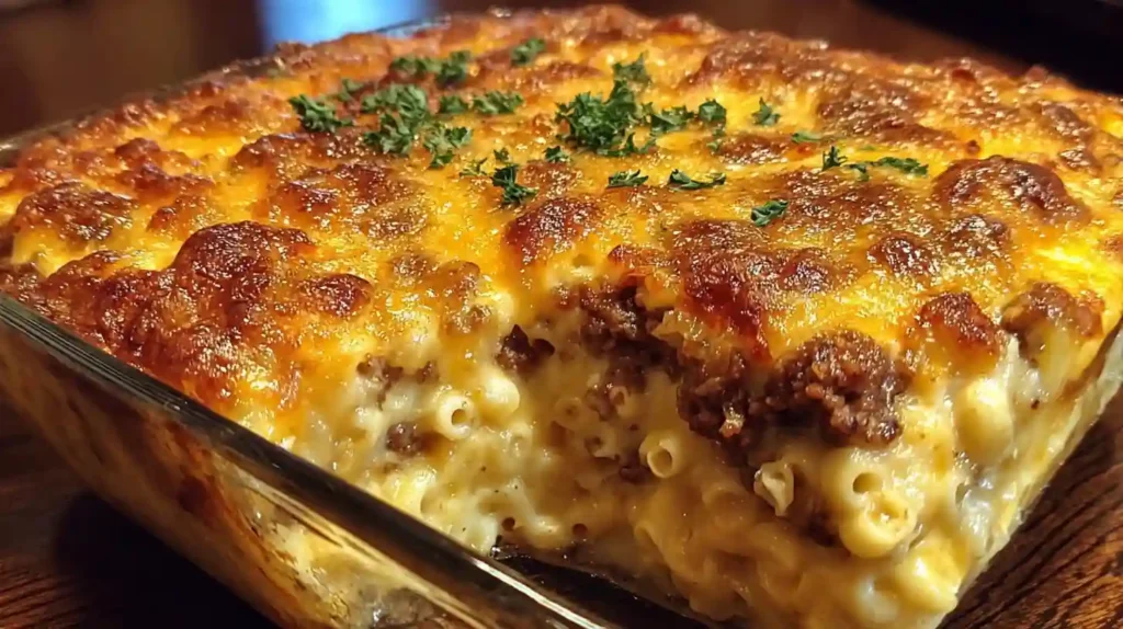 Mac and Cheese Meatloaf Casserole