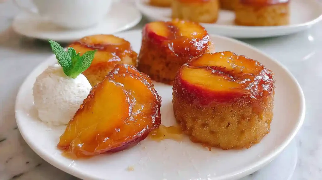 Peach Upside Down Mini Cakes