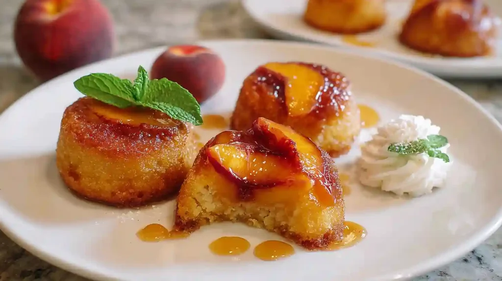 Peach Upside Down Mini Cakes