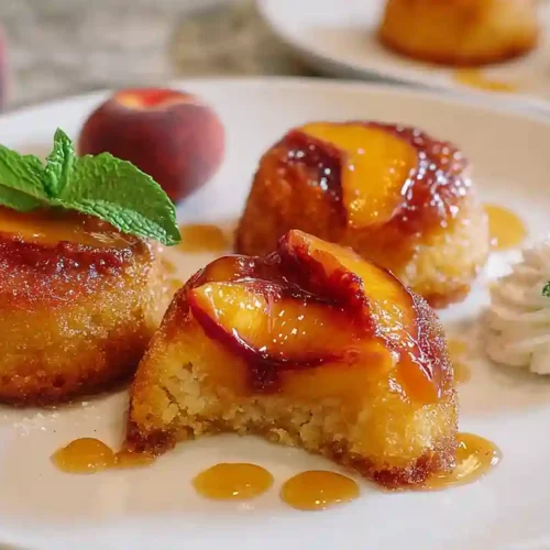 Peach Upside Down Mini Cakes