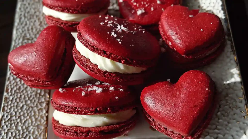 Red Velvet Macarons with Mascarpone Frosting